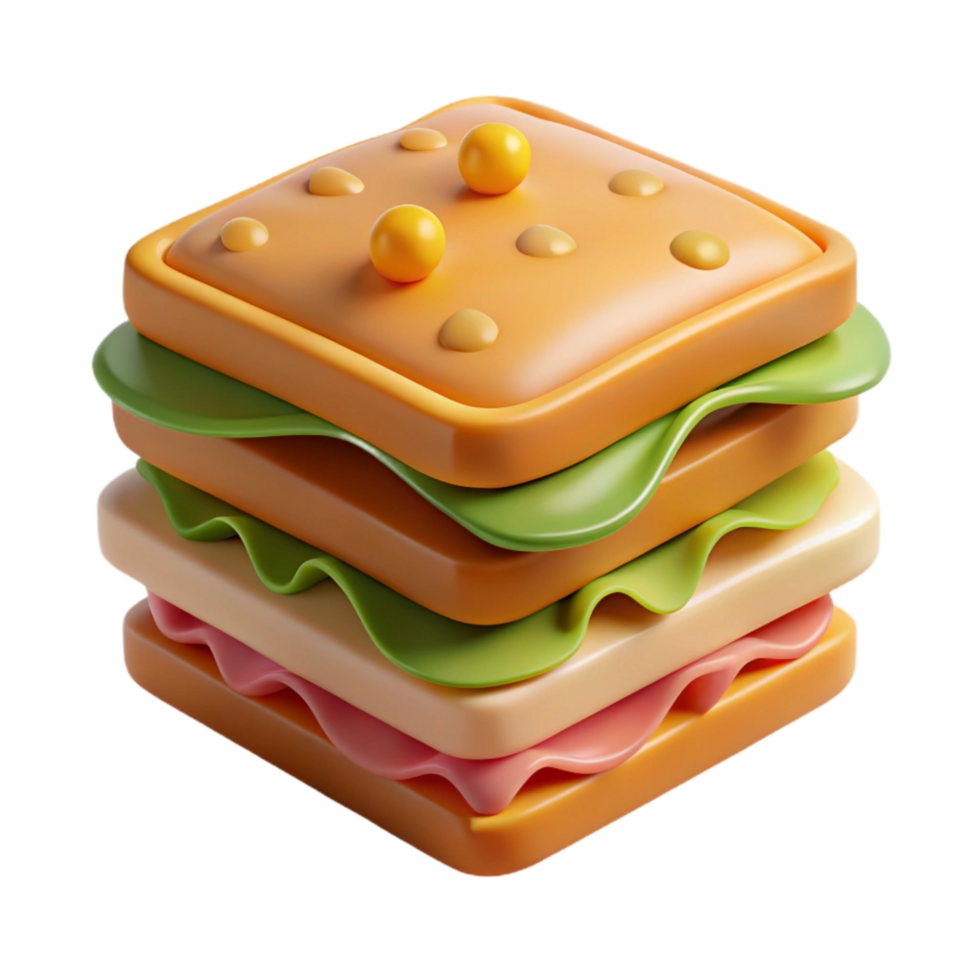 wonderful abstract D Printed Food Layer Transparent Background detailed png