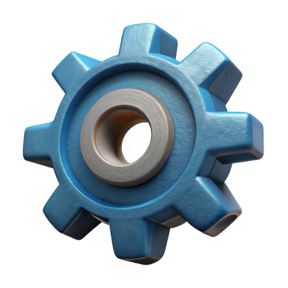 serene traditional D Printed Gear Rotating Animation Isolated genuine png