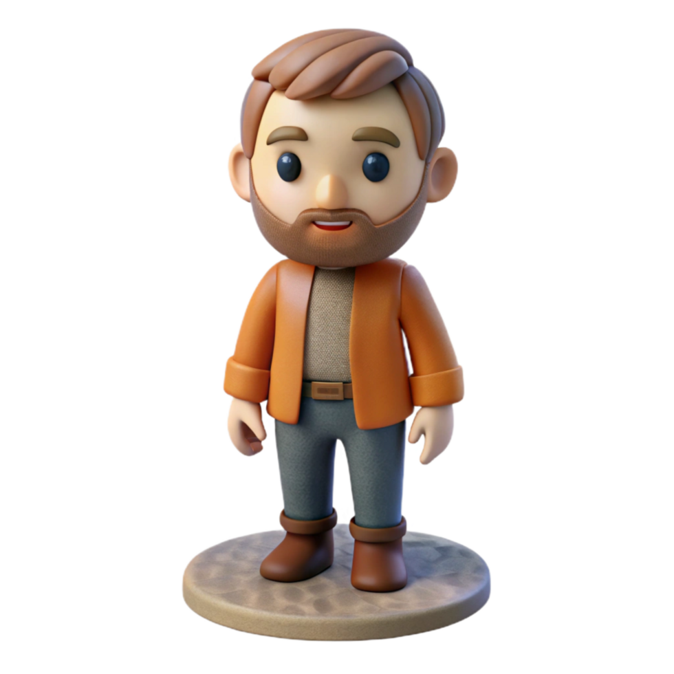 wonderful abstract D Printed Miniature Figure Front View Cutout genuine png