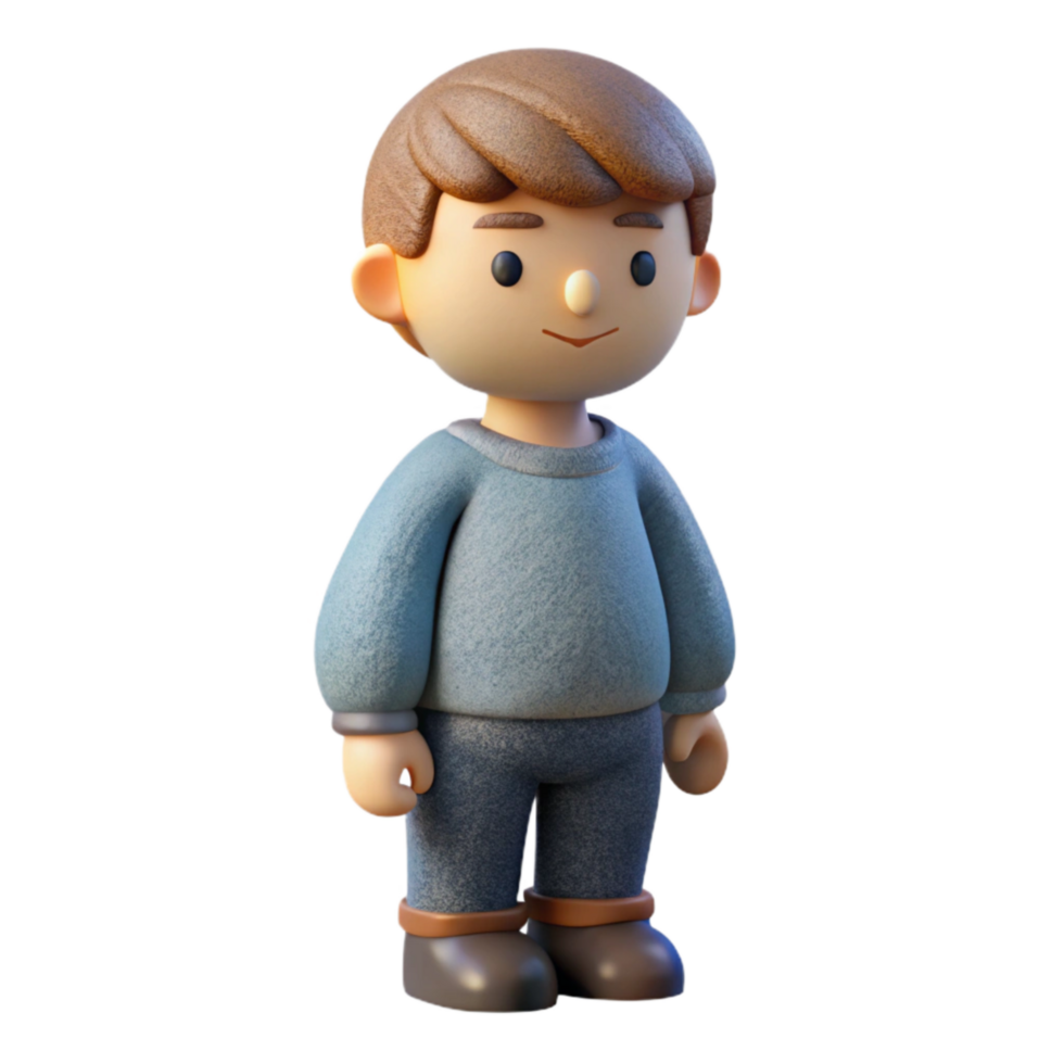 vibrant vintage D Printed Miniature Figurine Side View Isolated detailed png