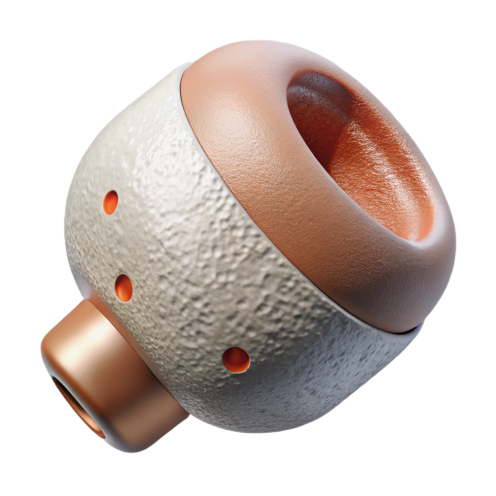 extraordinary modern D Printed Medical Implant Angled View Cutout detailed png