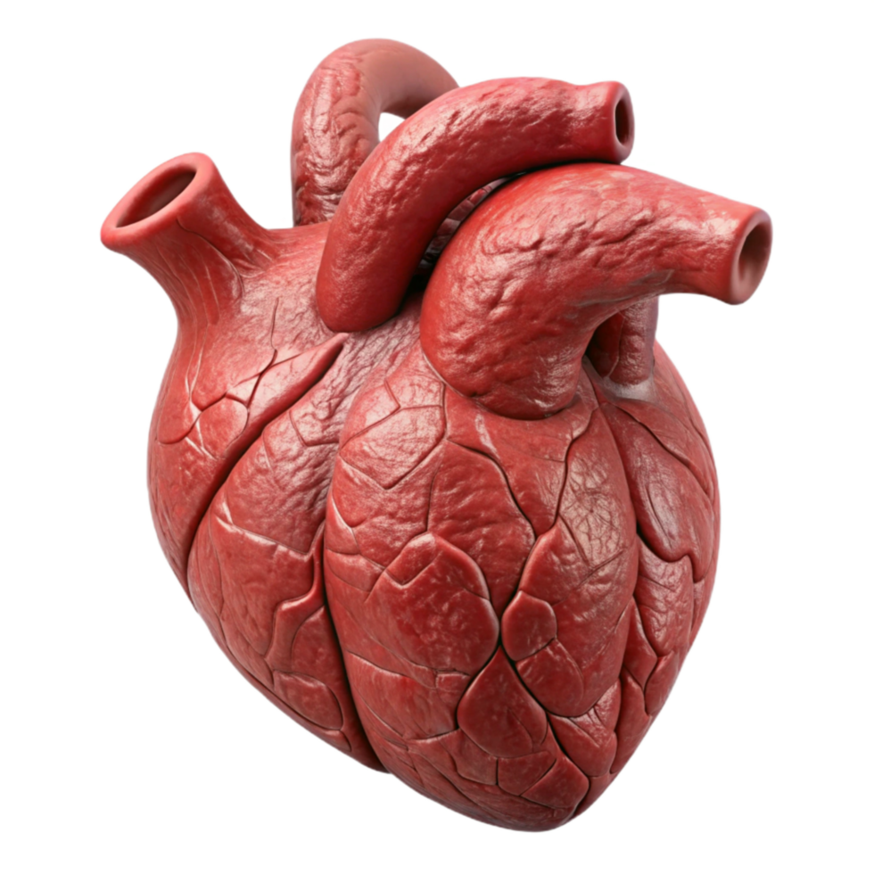 wonderful abstract D Printed Organ Heart Shape Realistic Texture Isolated exclusive png