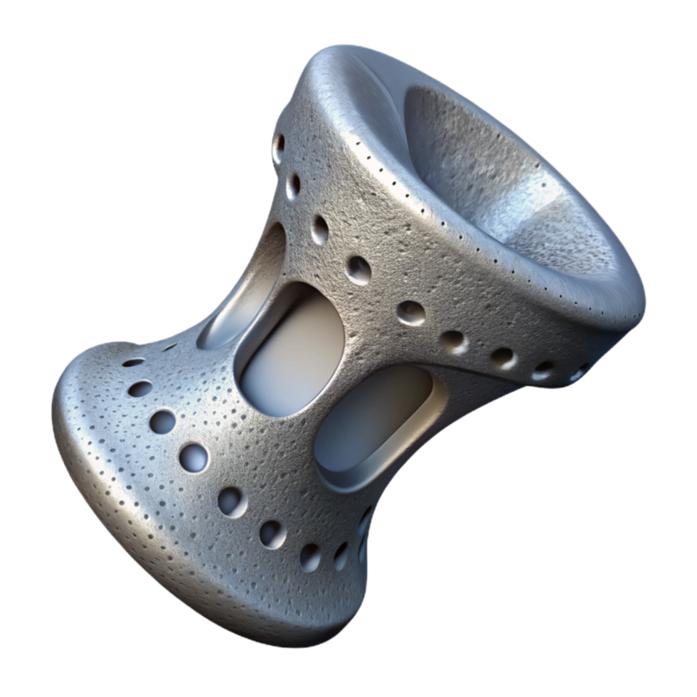 magnificent contemporary D Printed Orthopedic Implant Metallic Gray Cutout exclusive png