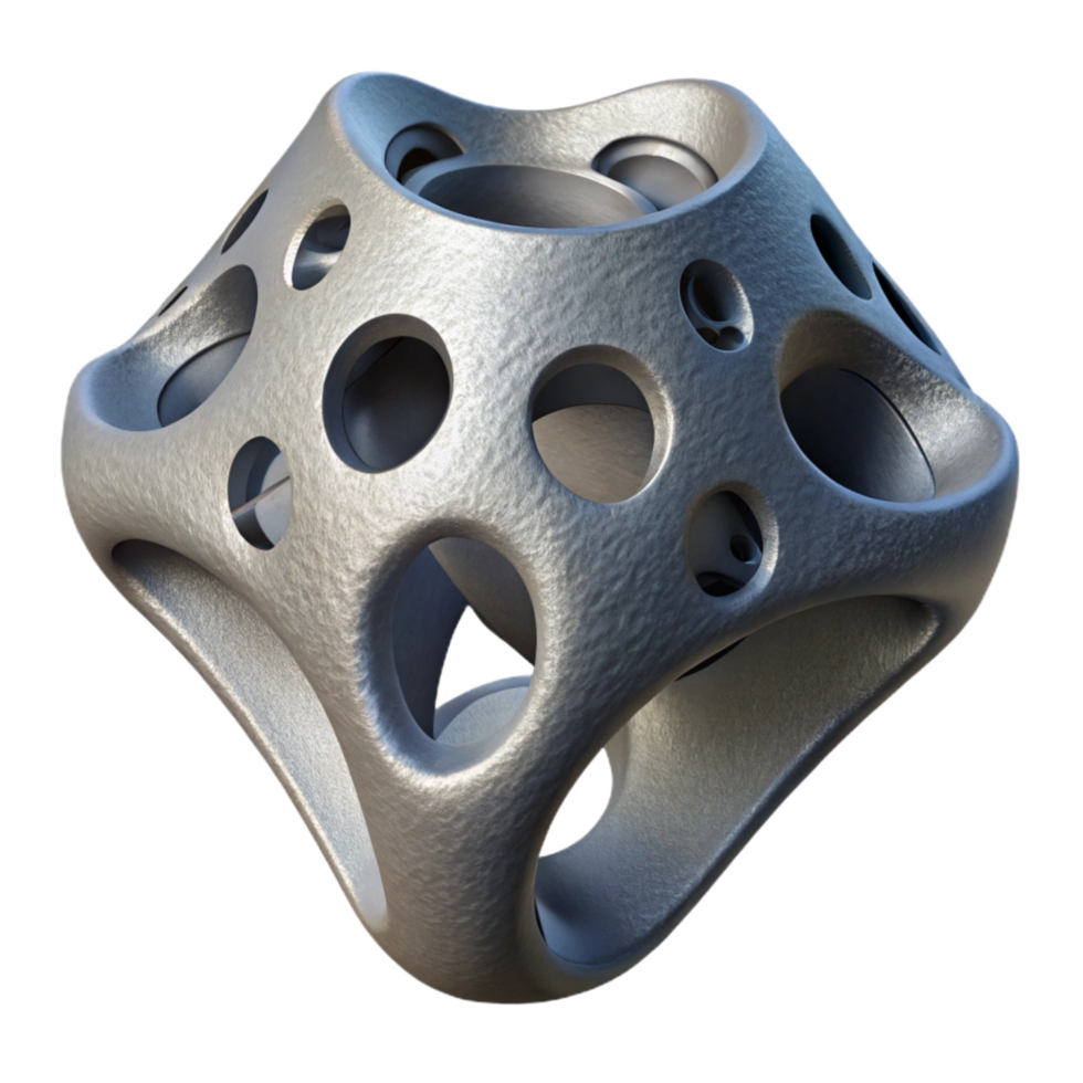 wonderful minimalist D Printed Orthopedic Implant Metallic Gray Cutout detailed png