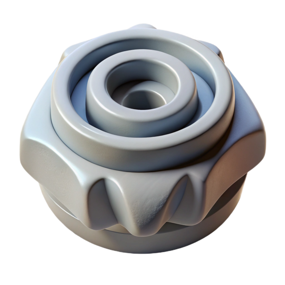 dramatic rustic D Printed Part with Fdm Layers Isolated high resolution png