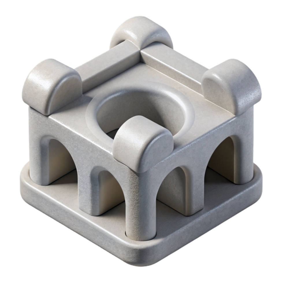 impressive vintage D Printed Part with Fdm Layers Isolated high resolution png