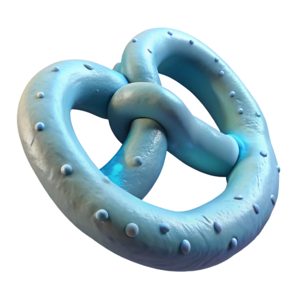 serene rustic D Printed Pretzel From Air Transparent Background genuine png