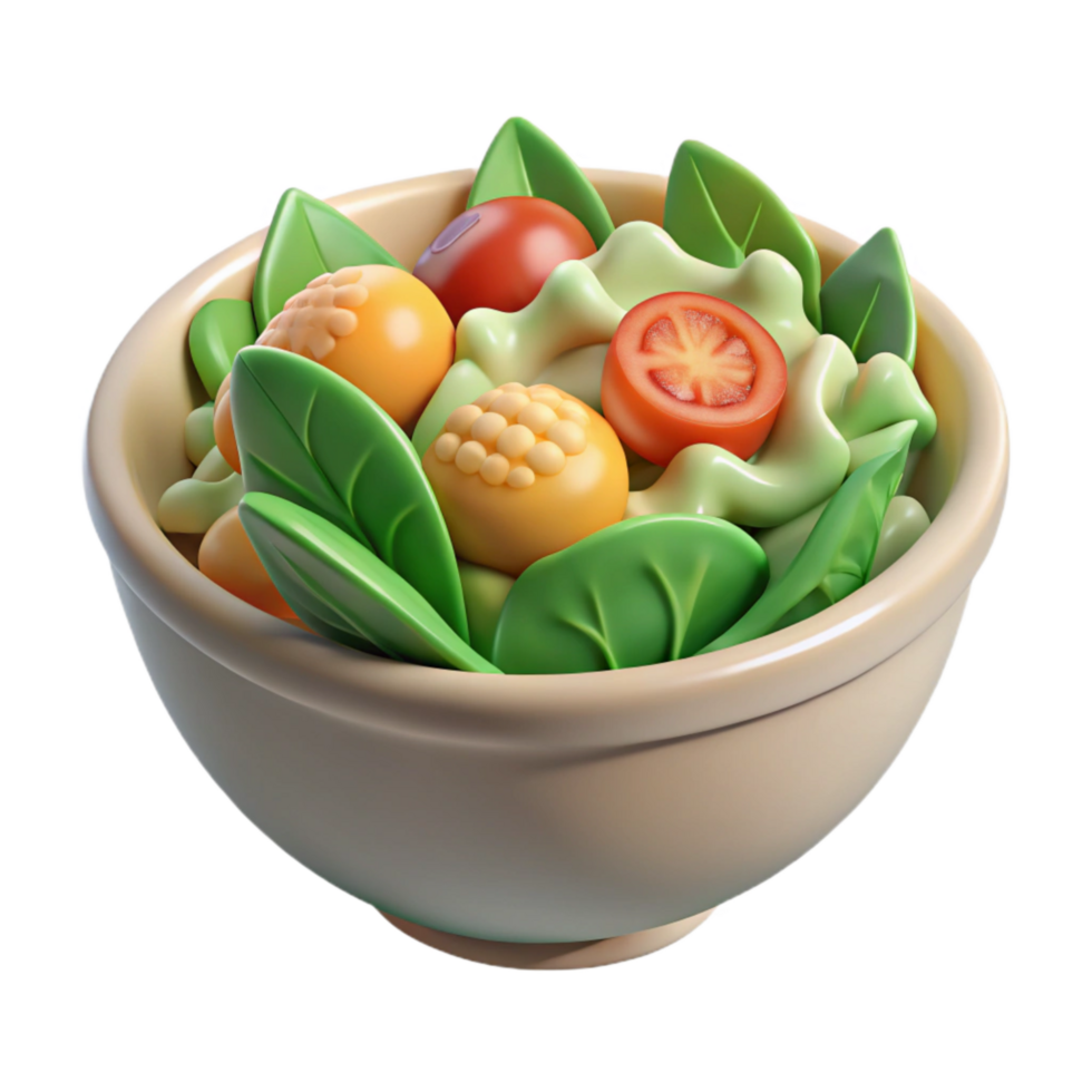 vibrant contemporary D Printed Salad From Air Transparent Background premium png