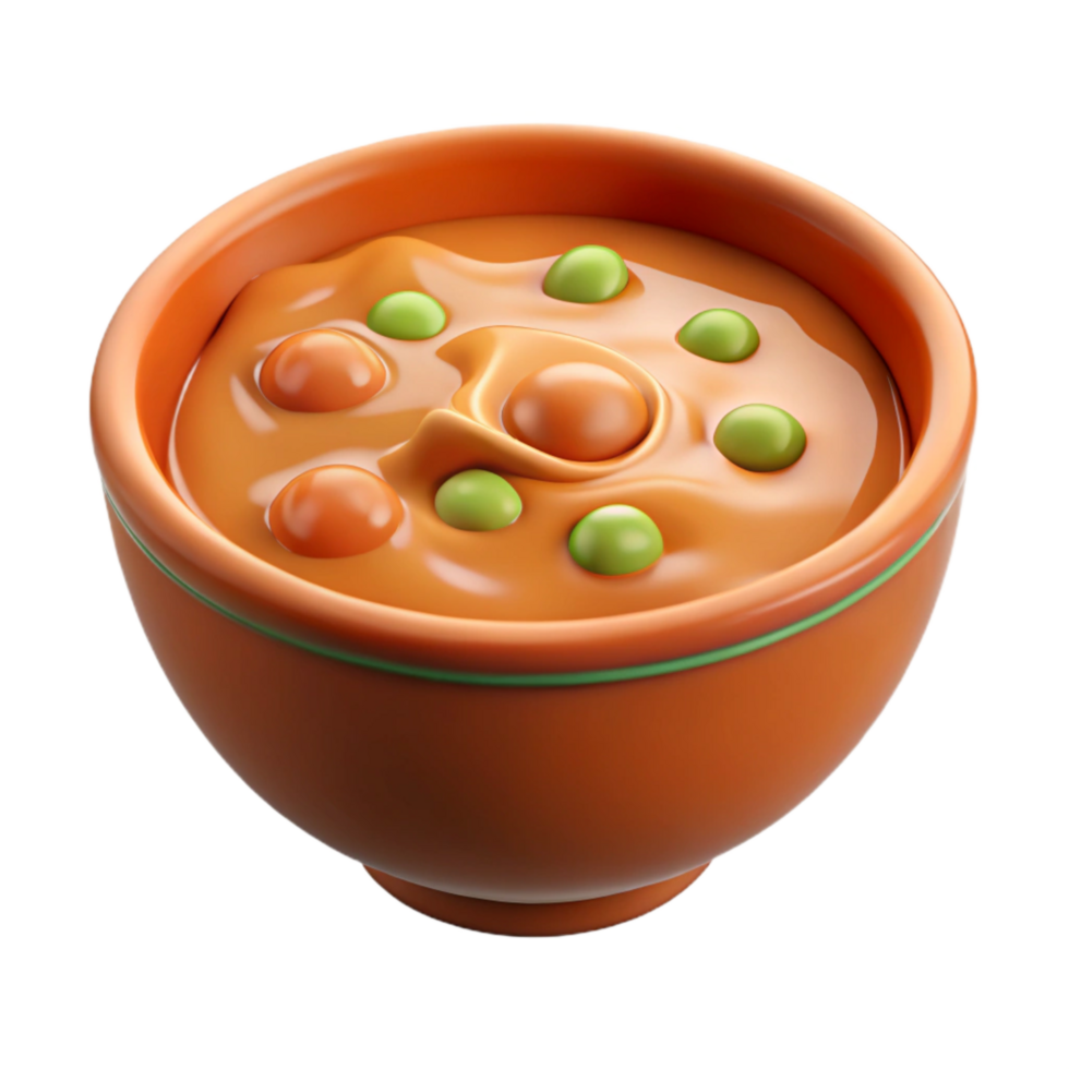 beautiful artistic D Printed Soup From Air Transparent Background 4K png