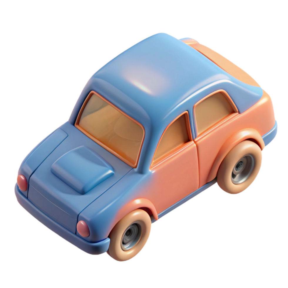 magnificent traditional D Printed Toy Car Top View Transparent Background detailed png