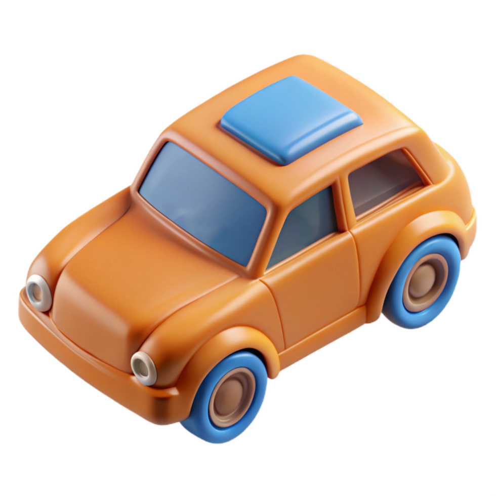 dramatic artistic D Printed Toy Car Top View Transparent Background authentic png