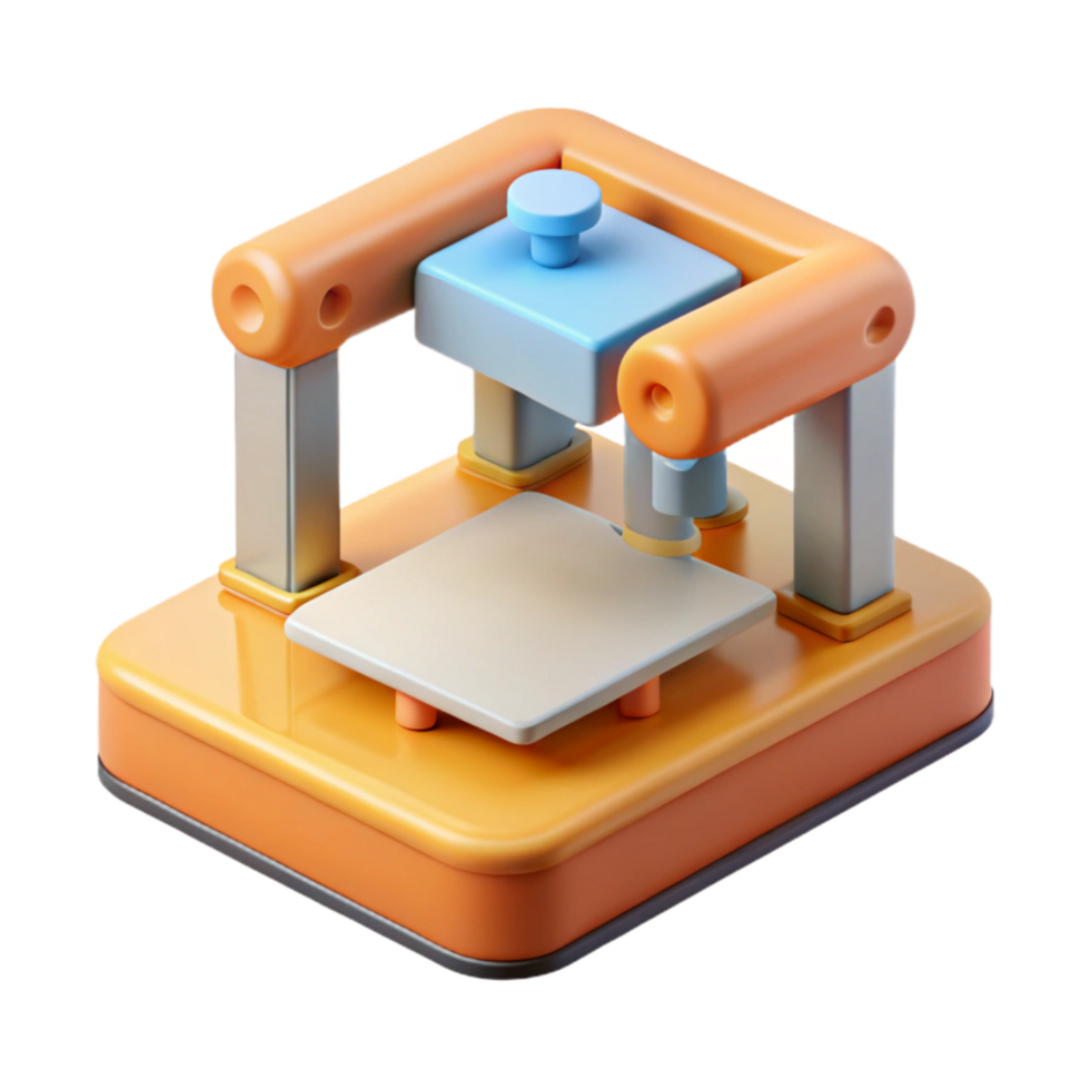 elegant rustic D Printer Bed Leveling Process Transparent Background authentic png