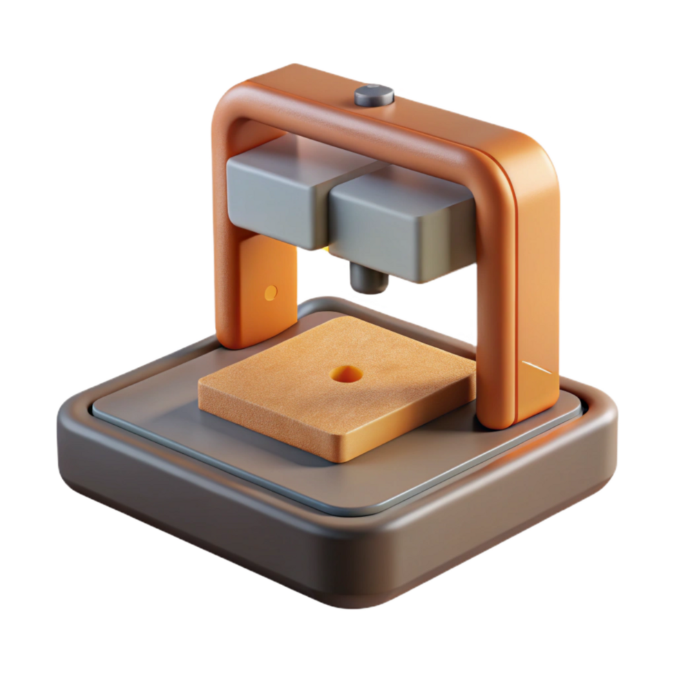 beautiful classic D Printer Build Plate with Objects Transparent Background original png