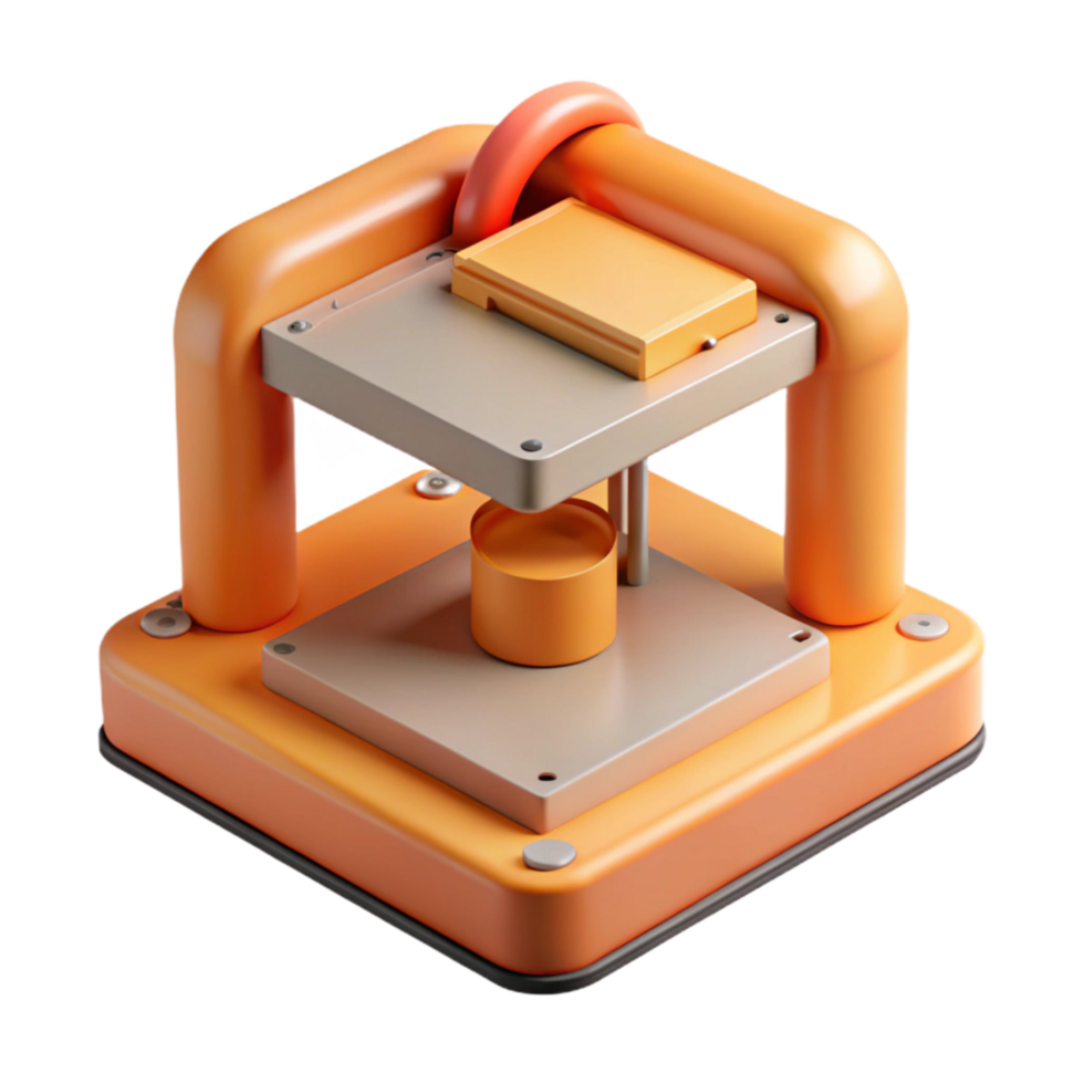 magnificent minimalist D Printer Build Plate with Objects Transparent Background premium png