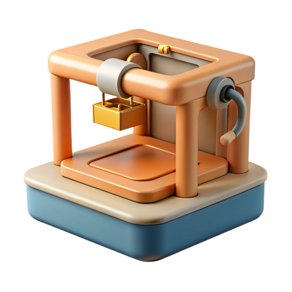 vibrant artistic D Printer Build Plate with Objects Transparent Background high quality png