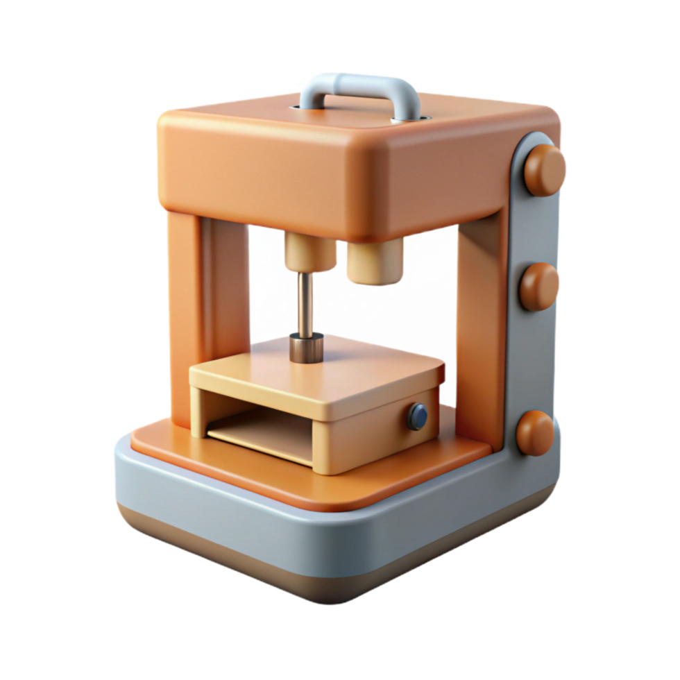 magnificent modern D Printer in Operation Front View original png