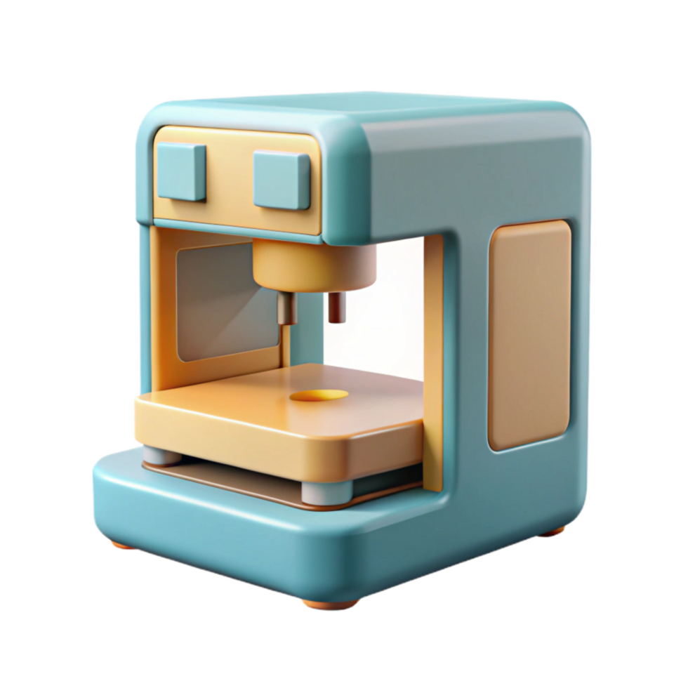 extraordinary classic D Printer in Operation Front View high resolution png