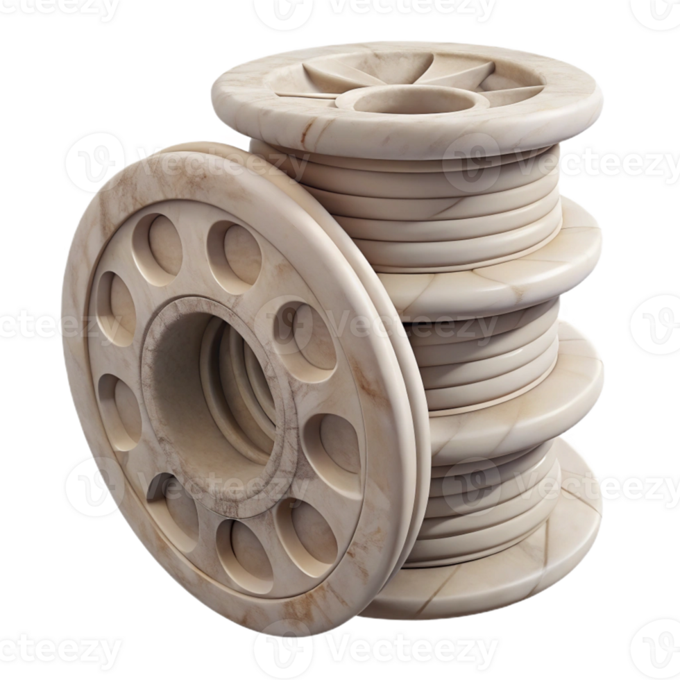 serene abstract D Printing Filament Spool Variety Transparent Background high quality png