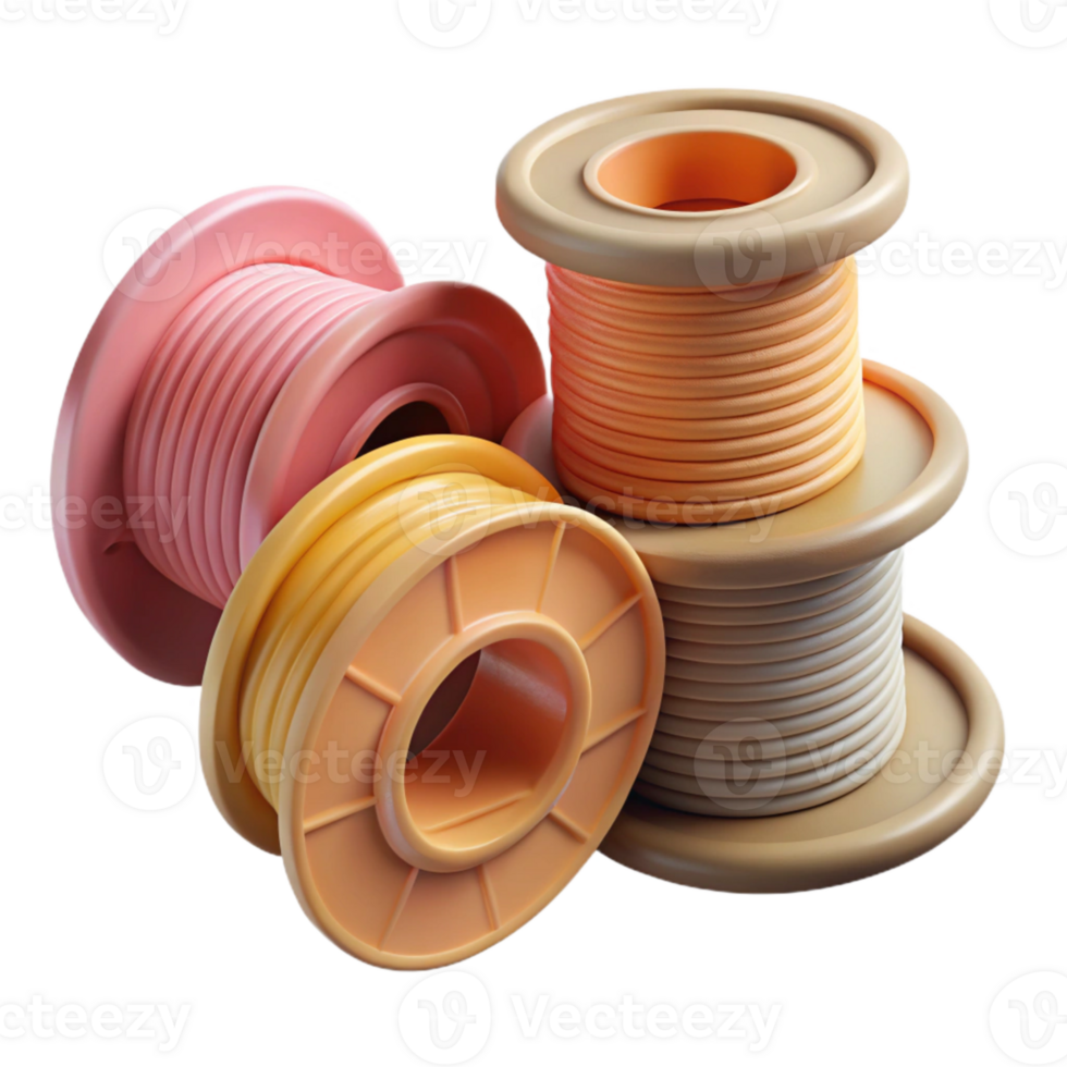 impressive minimalist D Printing Filament Spool Variety Transparent Background original png