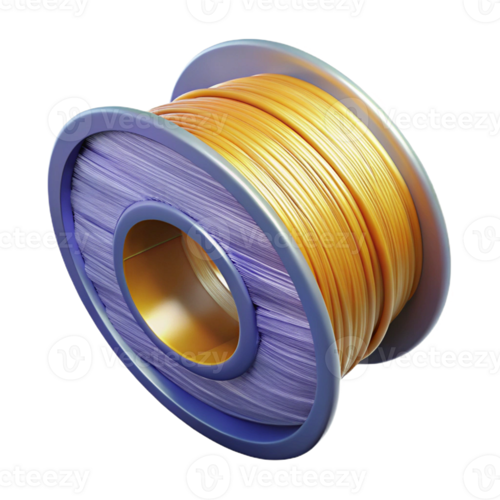 extraordinary artistic D Printing Filament Spool Variety Transparent Background professional png