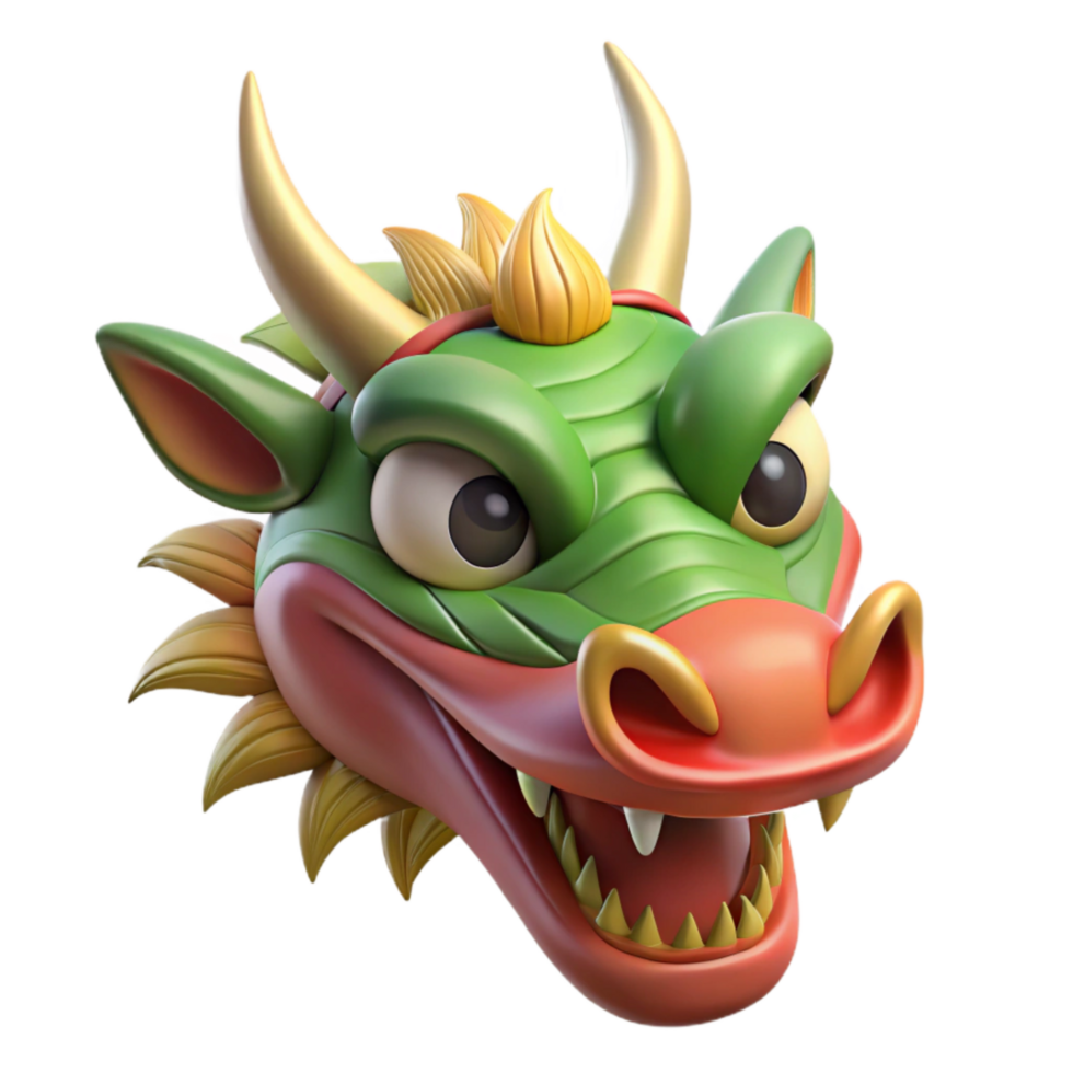 vibrant abstract Dragon Boat Festival Dragon Head Decoration Transparent Background premium png