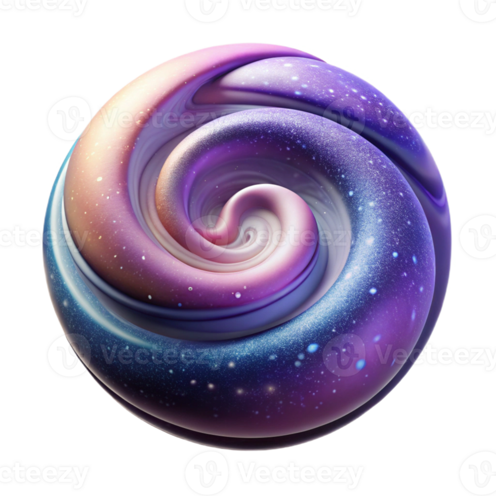 elegant classic Dreamlike Galaxy Swirl Isolated Transparent Background authentic png
