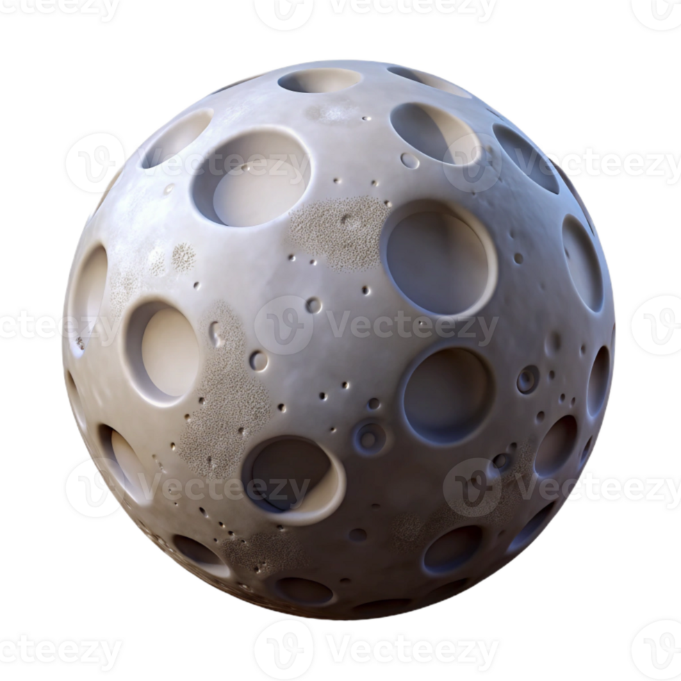 extraordinary artistic Dreamlike Moon Isolated with Craters Visible professional png
