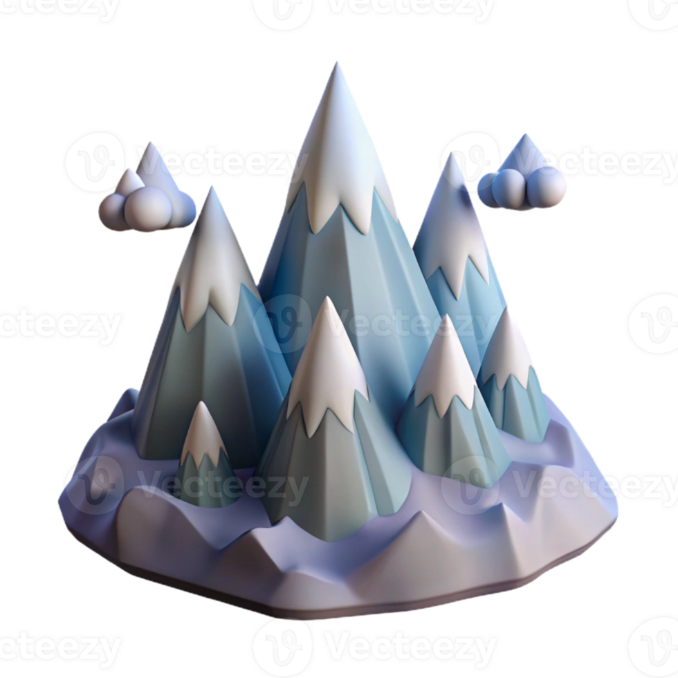 magnificent artistic Dreamlike Mountain with Floating Peaks Transparent Background high resolution png