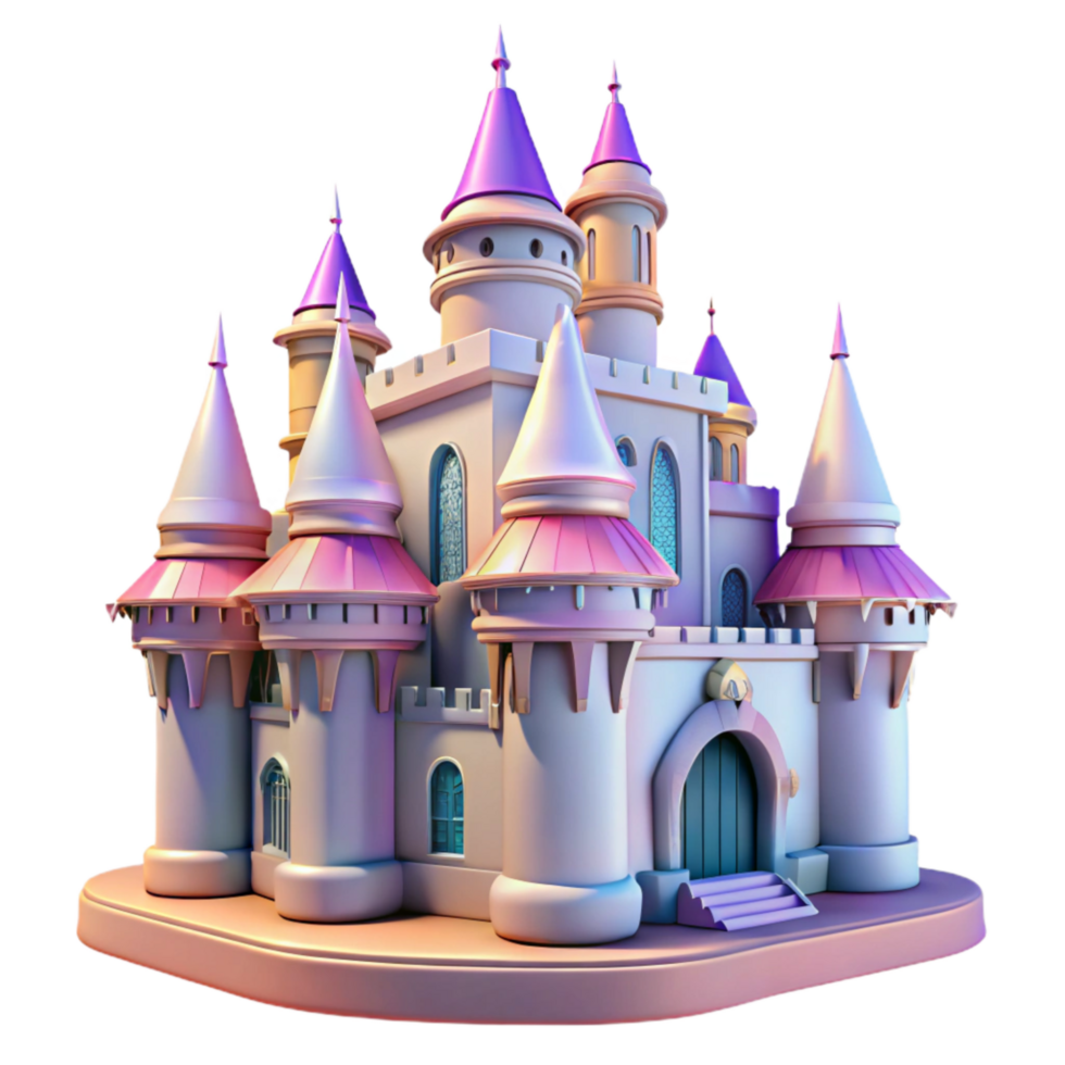 extraordinary vintage Dreamy Castle Isolated on Transparent Background genuine png