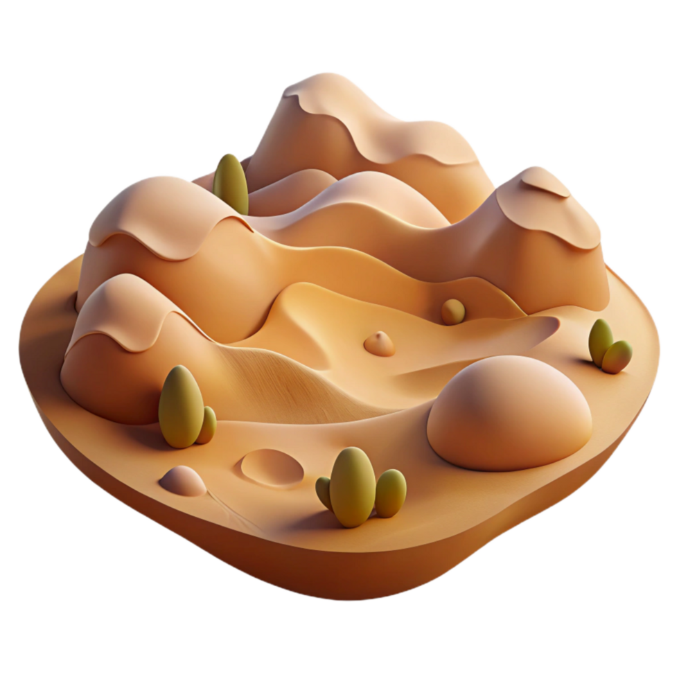 elegant classic Dreamy Desert Cutout with Warm Sand Dunes professional png