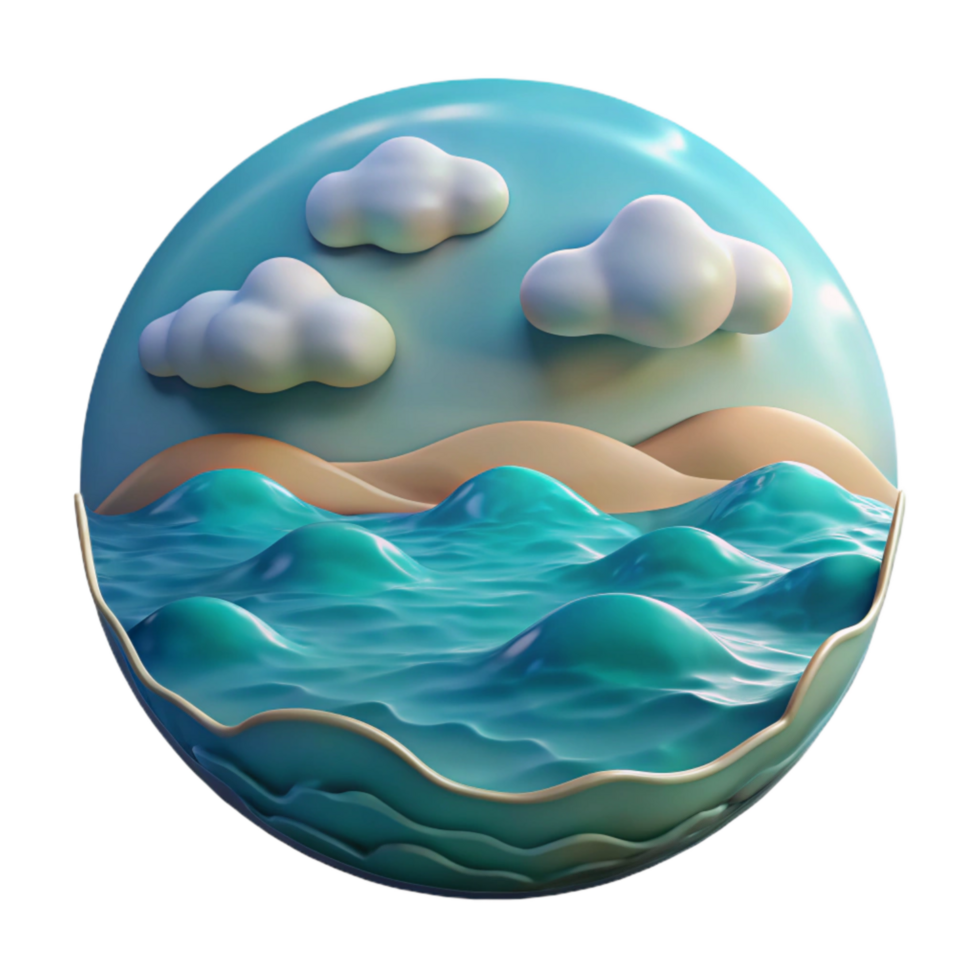 elegant classic Dreamy Ocean Cutout with Calm Waters genuine png