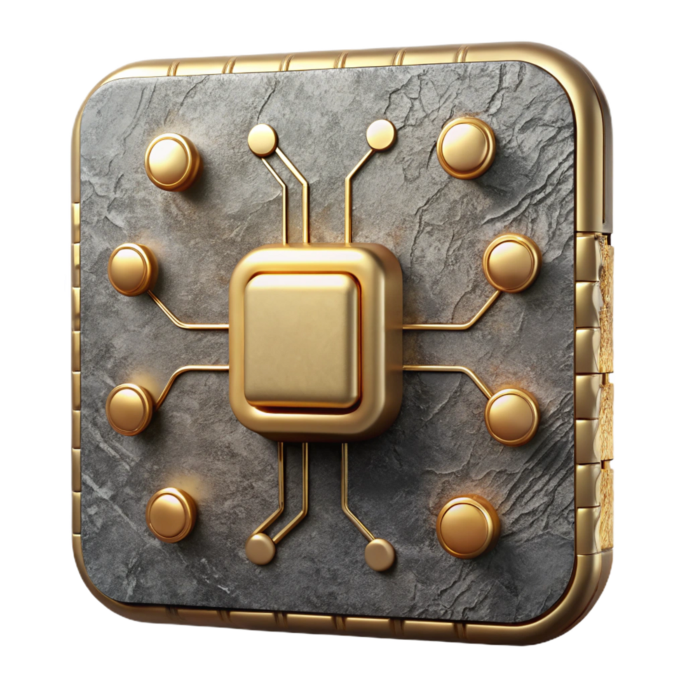 elegant creative D Rendered Circuit Board with Transparent Background premium png