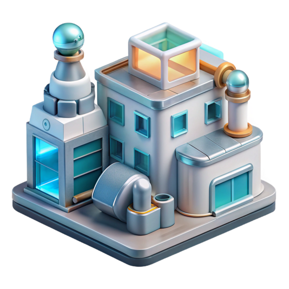 wonderful traditional D Rendered Nanobot Factory Transparent detailed png