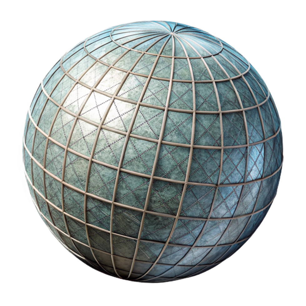 beautiful abstract D Wireframe Sphere Rotating View Transparent Background professional png