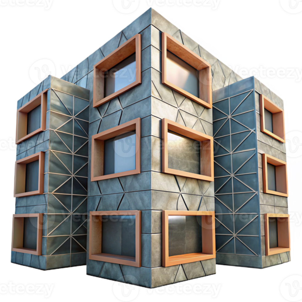 extraordinary abstract Dynamic Building Envelope Cutout Geometric Pattern high resolution png