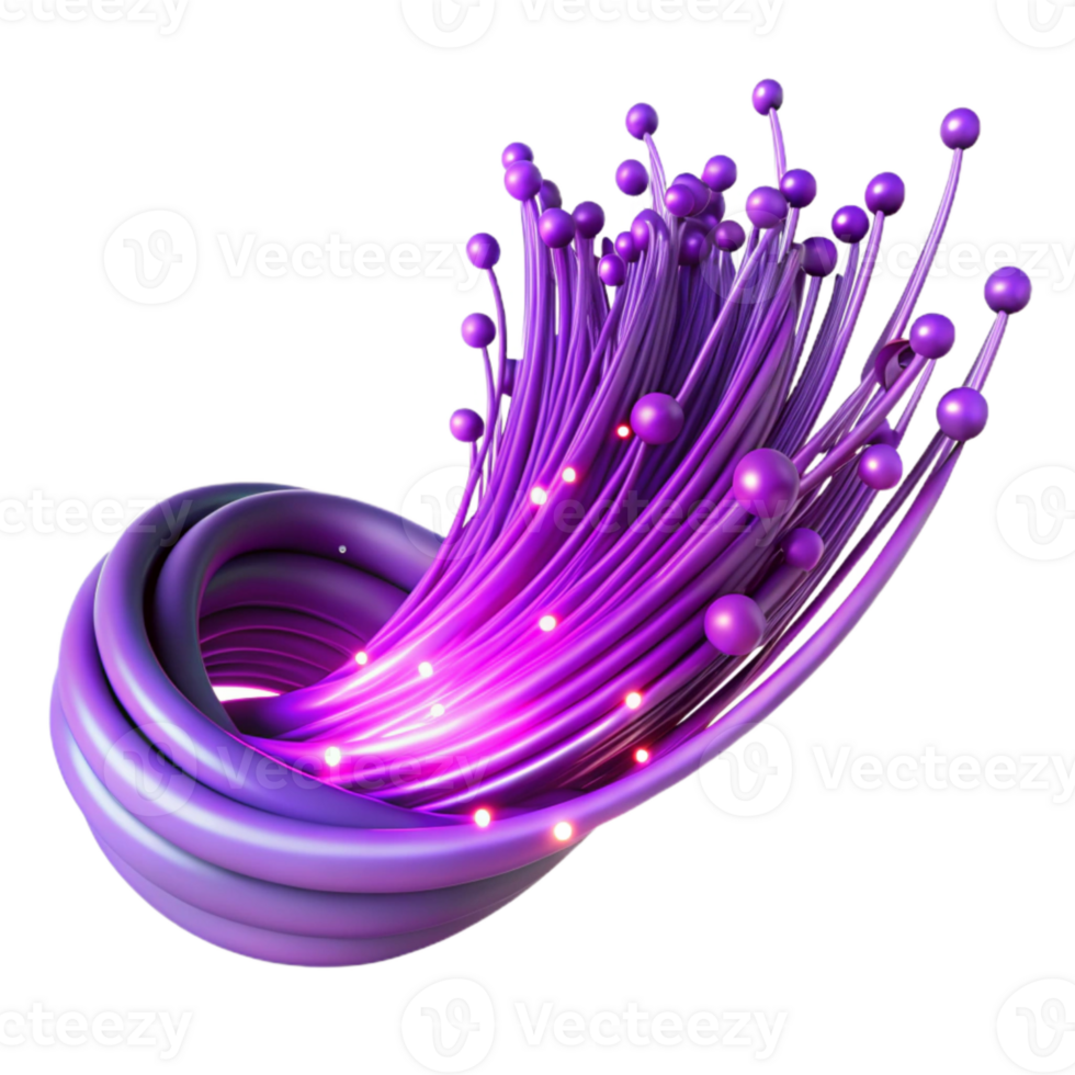 extraordinary rustic Dynamic Data Lines in Purple Transparent Cutout detailed png