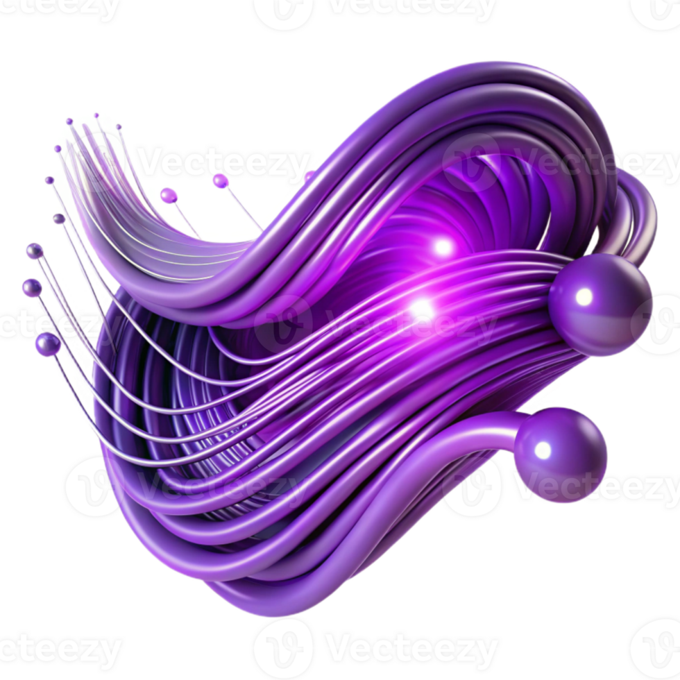 dramatic creative Dynamic Data Lines in Purple Transparent Cutout exclusive png