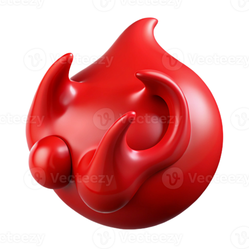 vibrant creative Dynamic Red Fluid Motion Cutout Element genuine png