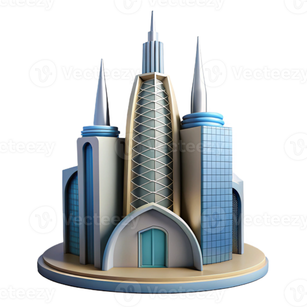 beautiful minimalist Dynamic Skyscraper Design Cutout Iconic Structure premium png