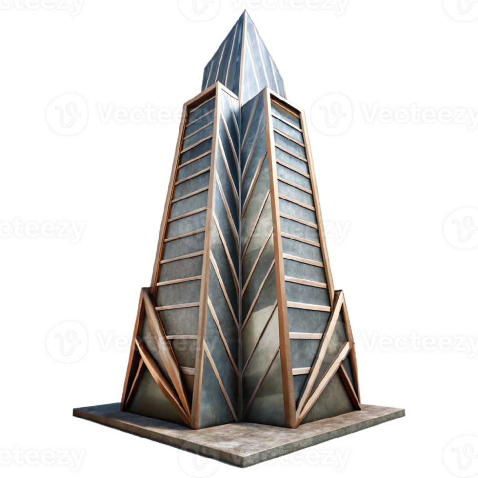 beautiful modern Dynamic Skyscraper Angled View Cutout original png