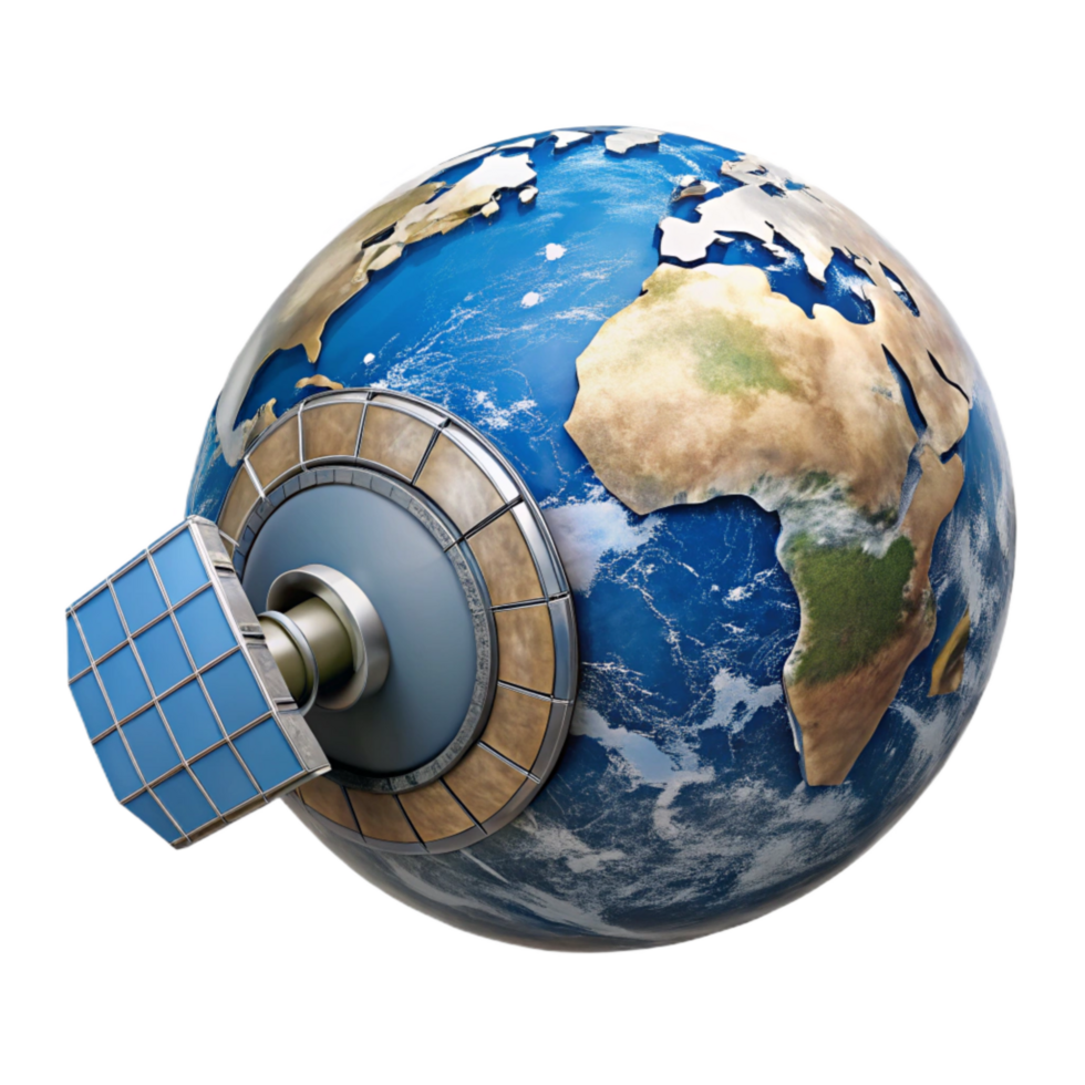 magnificent classic Earth Observation Satellite Top View Cutout exclusive png