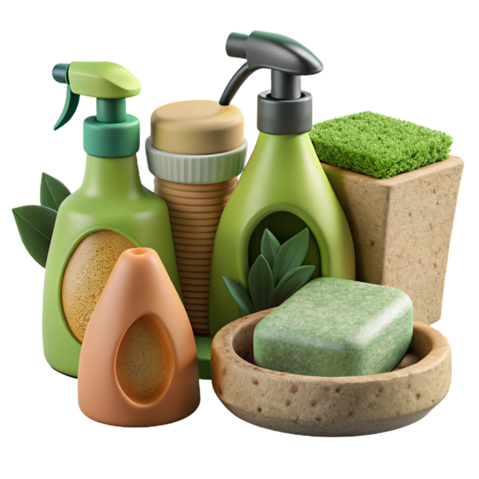 impressive artistic Eco Friendly Cleaning Products Isolated professional png