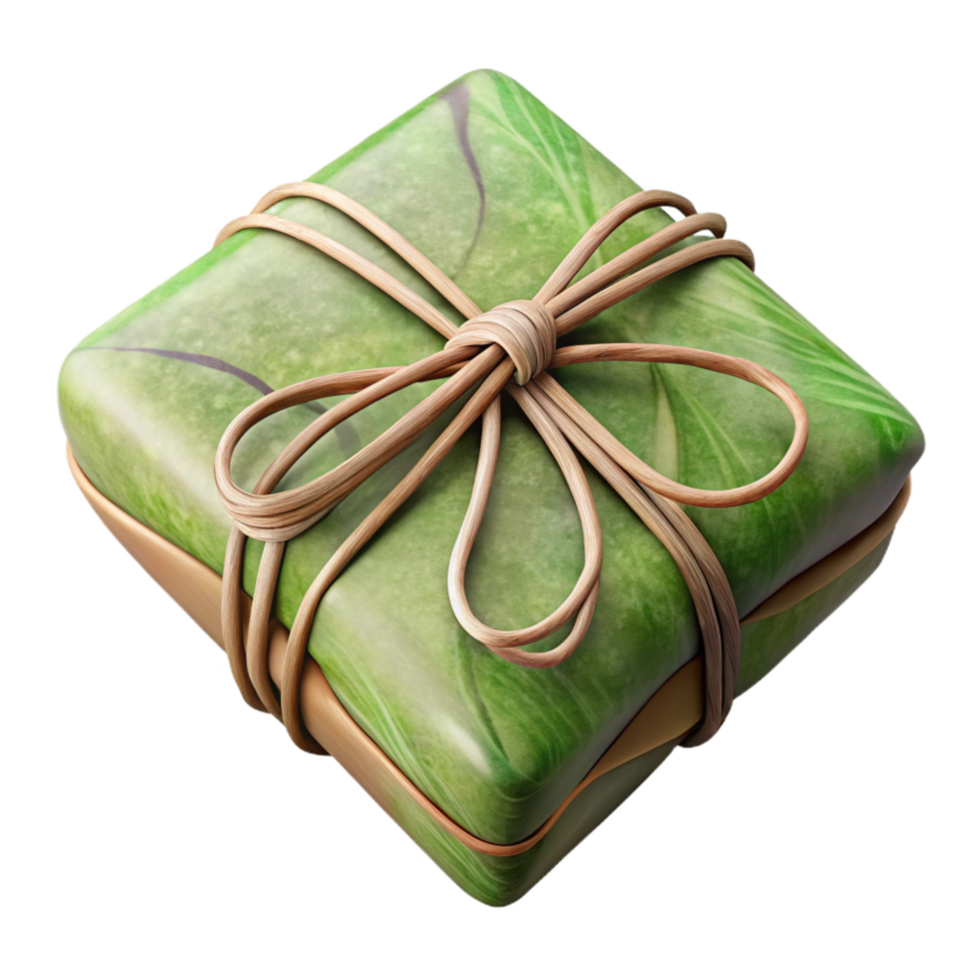 serene creative Eco Friendly Gift Wrap with Natural Twine Isolated detailed png