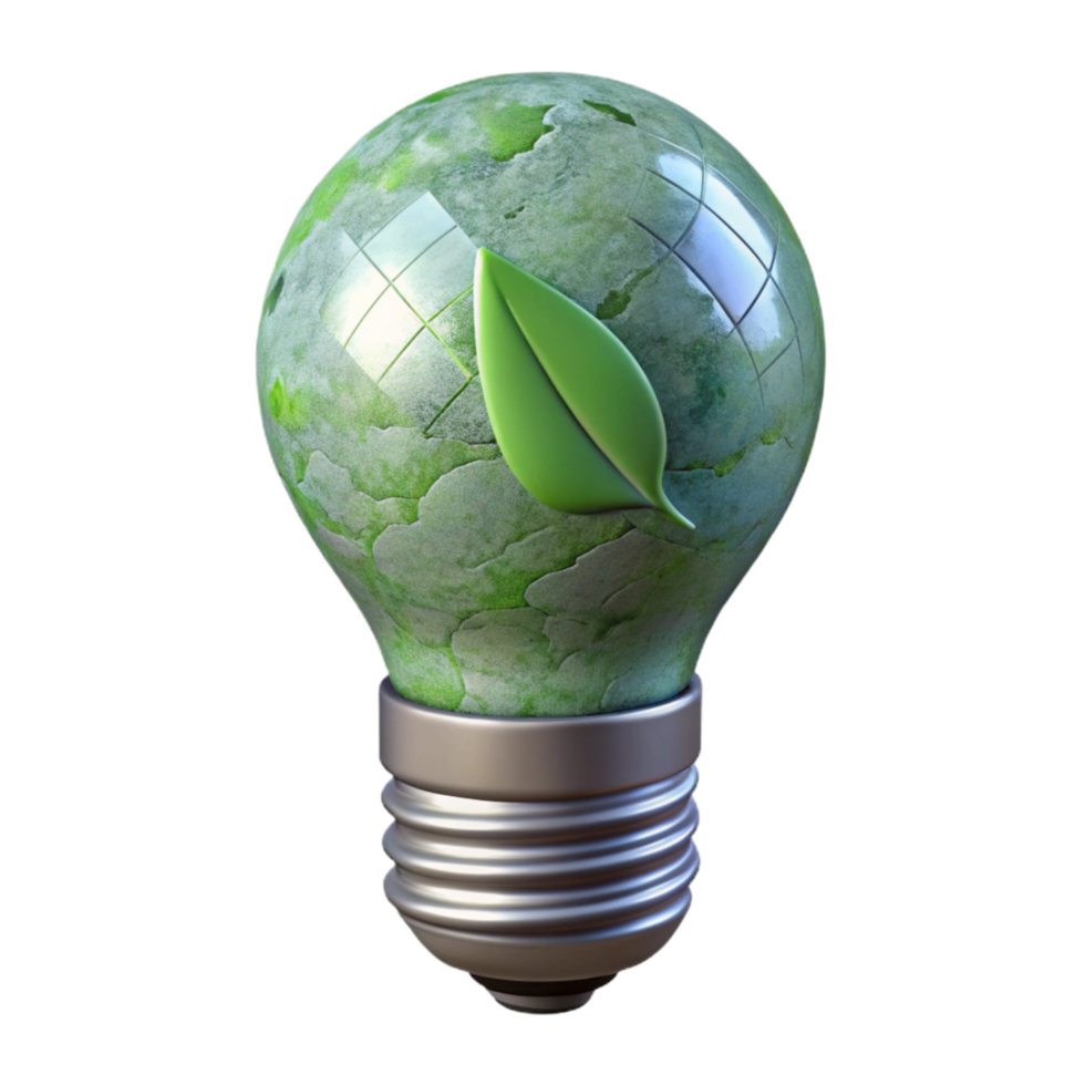 dramatic artistic Eco Friendly Light Bulb Front View Cutout genuine png