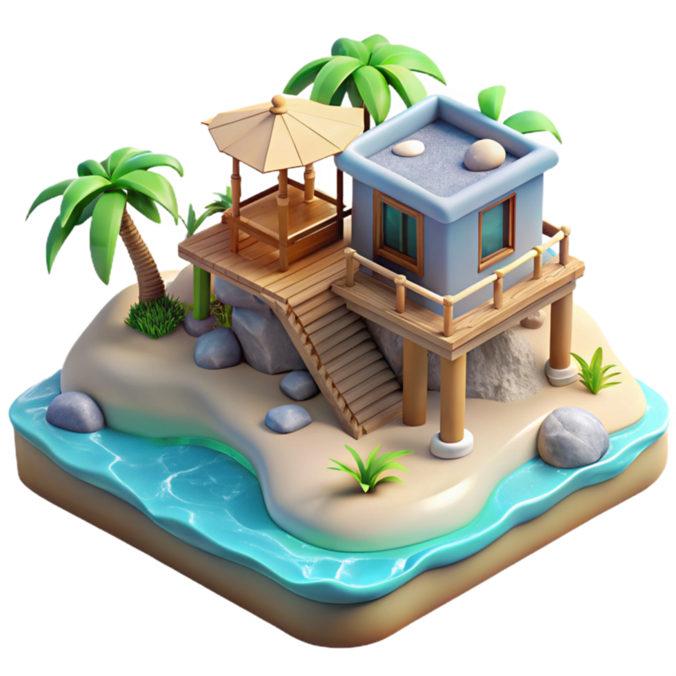 elegant artistic Eco Friendly Ocean City Habitat Isolated high resolution png