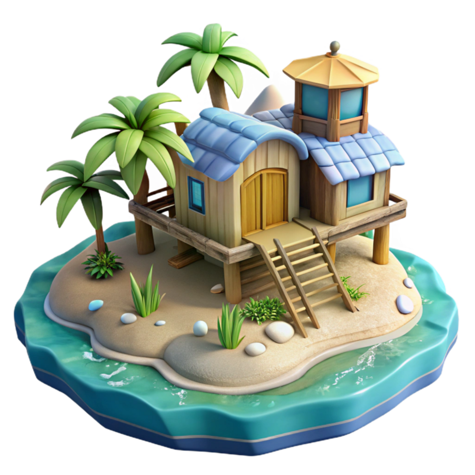 dramatic minimalist Eco Friendly Ocean City Habitat Isolated detailed png