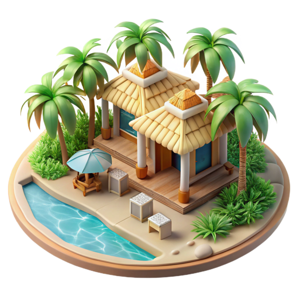 wonderful classic Eco Tourism Development Cutout Tropical Resort 4K png
