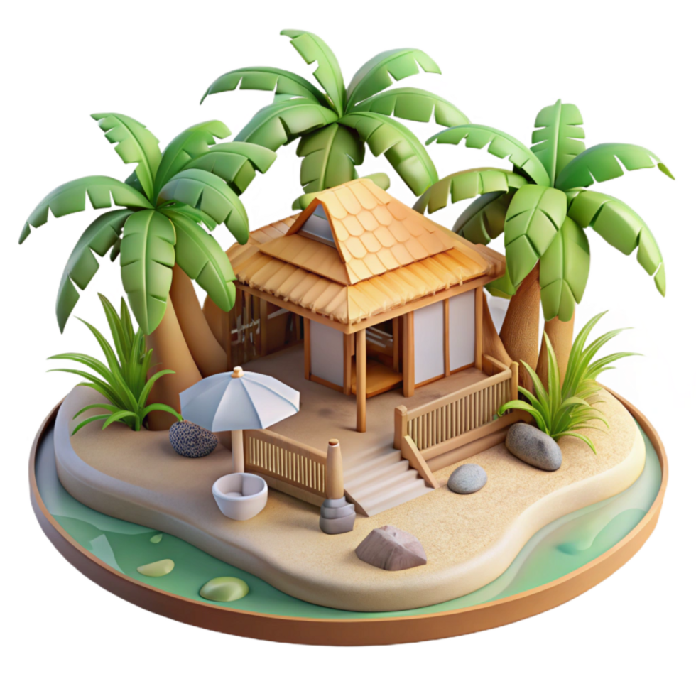 impressive rustic Eco Tourism Development Cutout Tropical Resort professional png