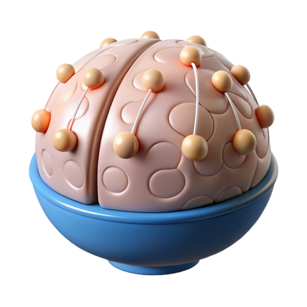 serene creative Eeg Electrode Placement Diagram Transparent Background original png
