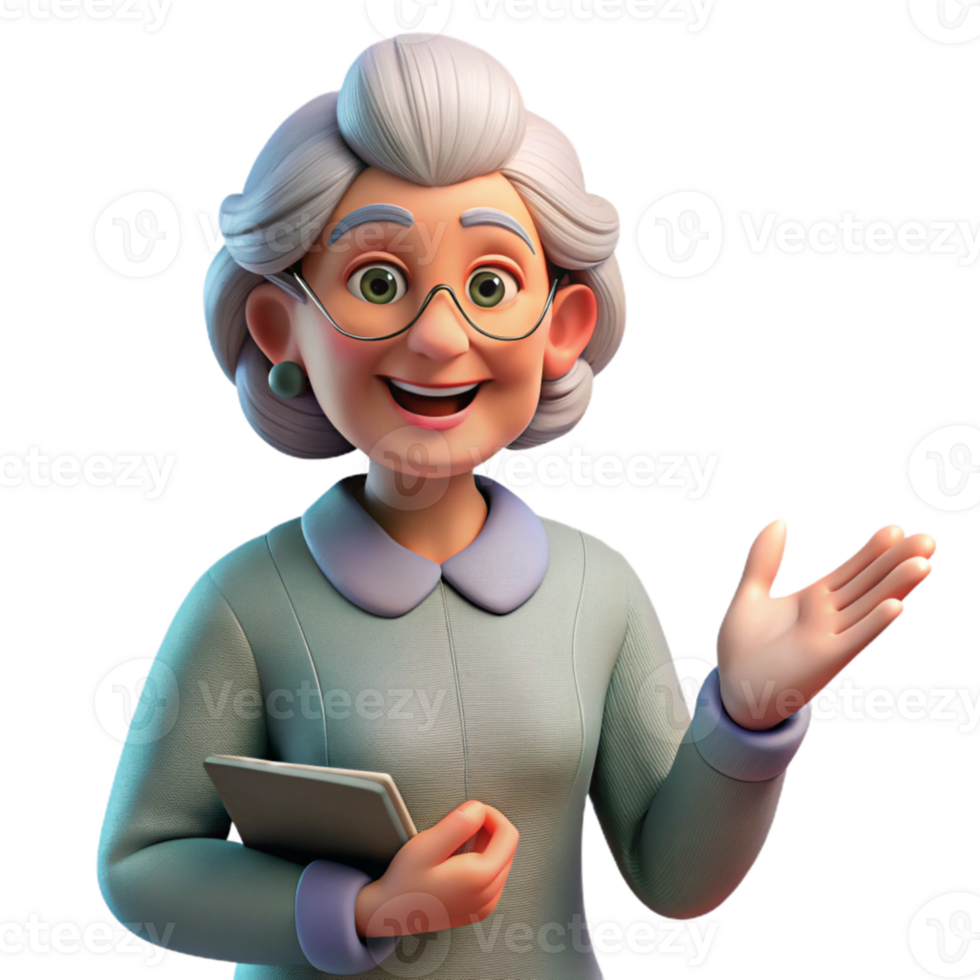 extraordinary contemporary Elderly Woman Sharing Life Lessons Transparent Background original png
